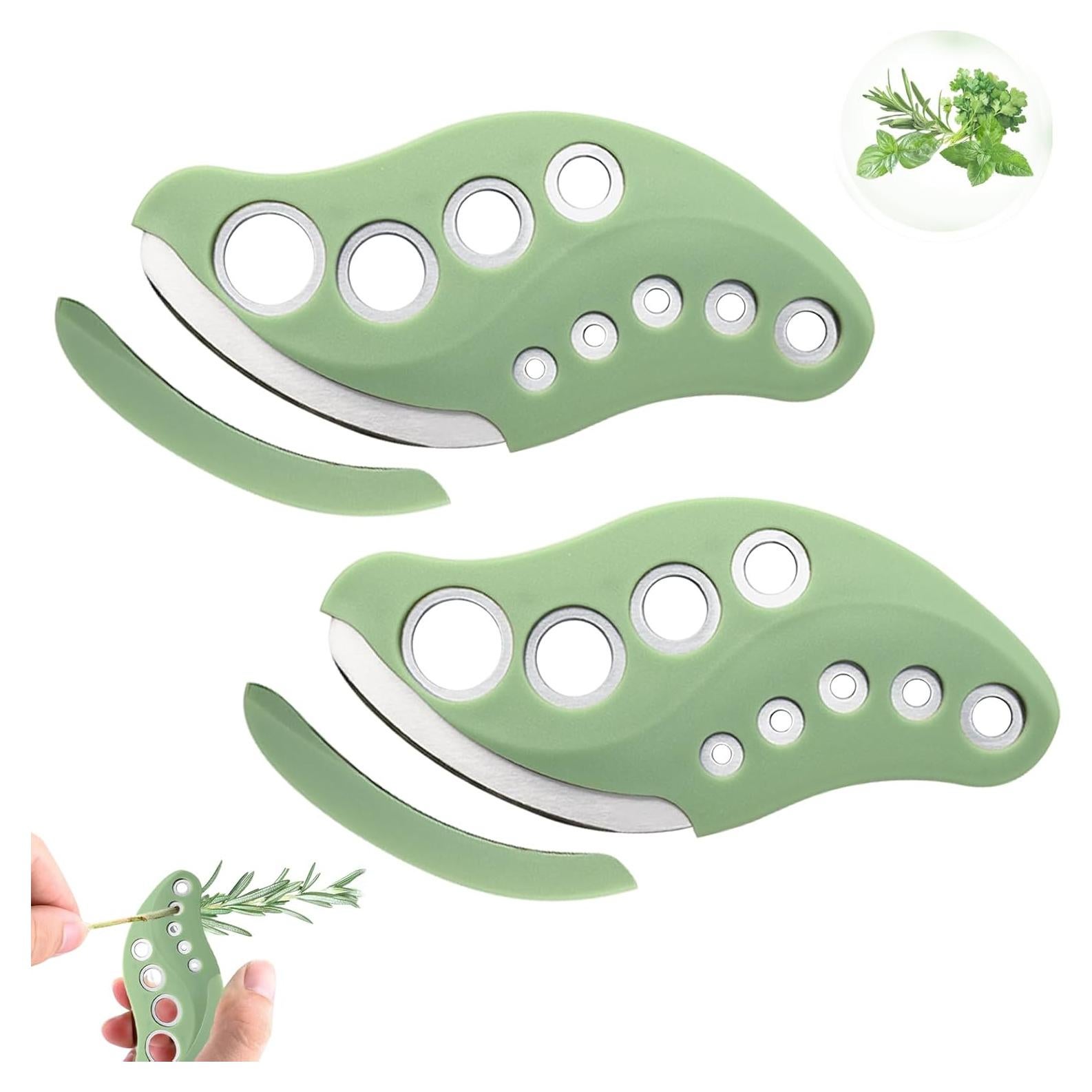 Paquete de 2 Deshojadores de Hierbas Genérico Acero Inoxidable