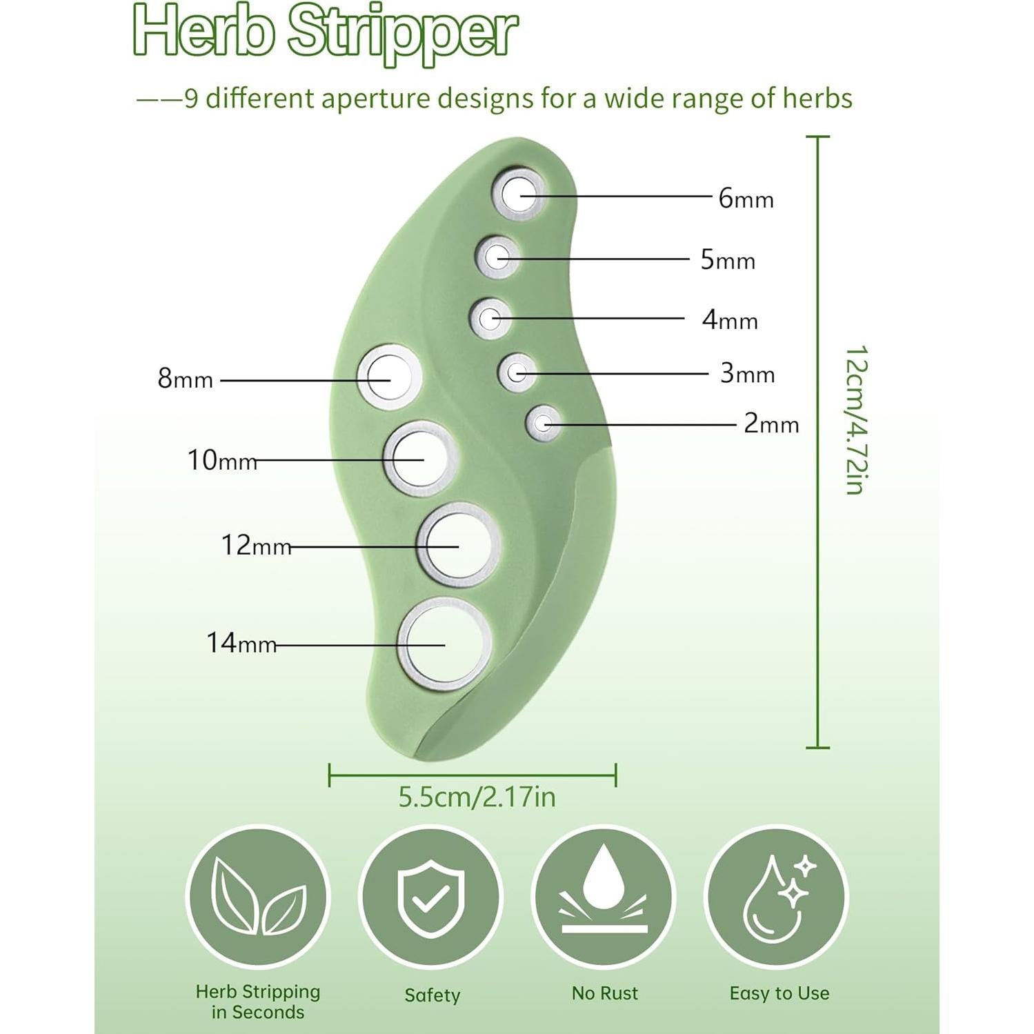 Paquete de 2 Deshojadores de Hierbas Genérico Acero Inoxidable