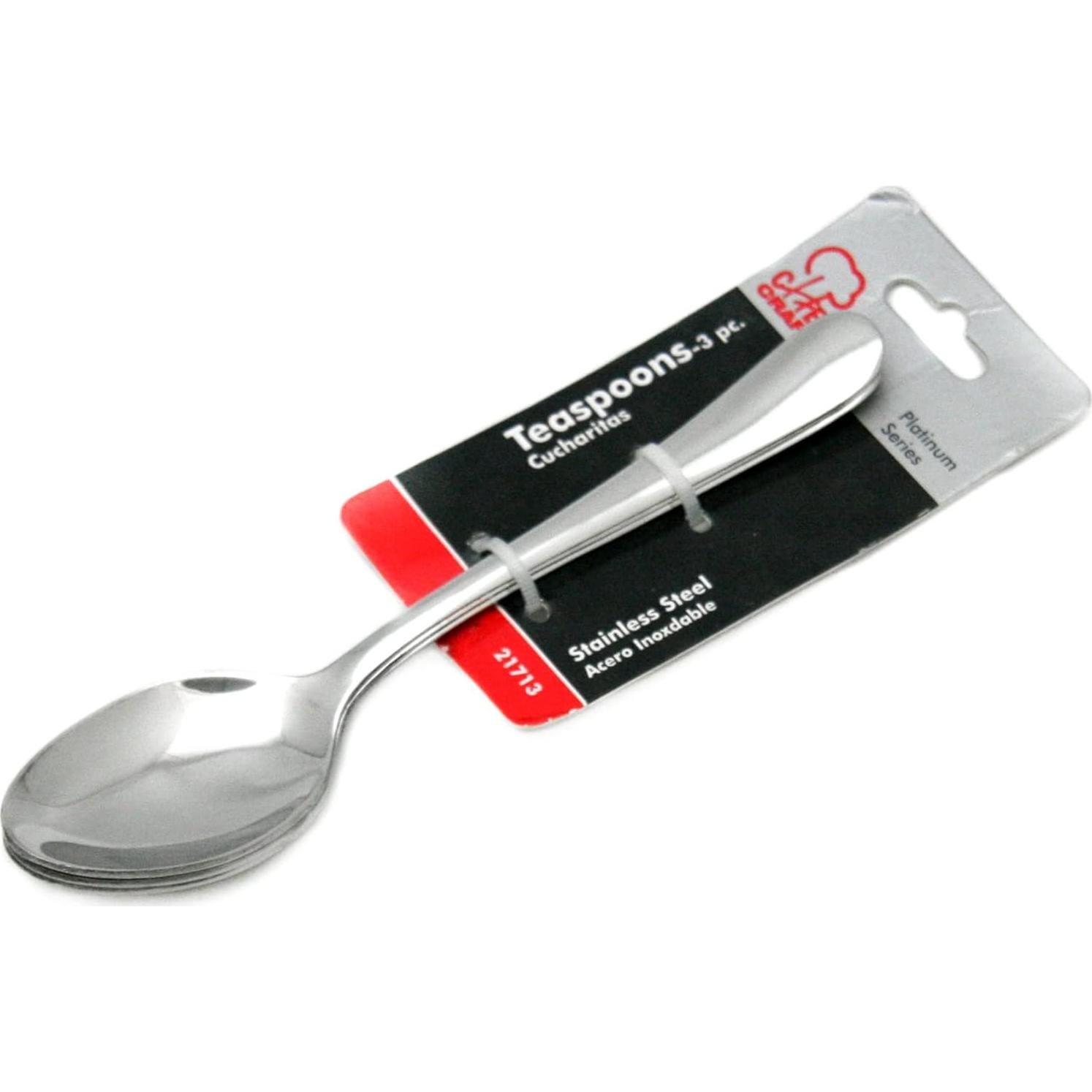 Juego de cucharas de té Chef Craft 15.24 cm acero inoxidable 3 piezas