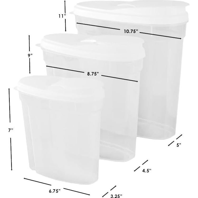 Contenedor de Almacenamiento de Alimentos Home Basics 3 Piezas