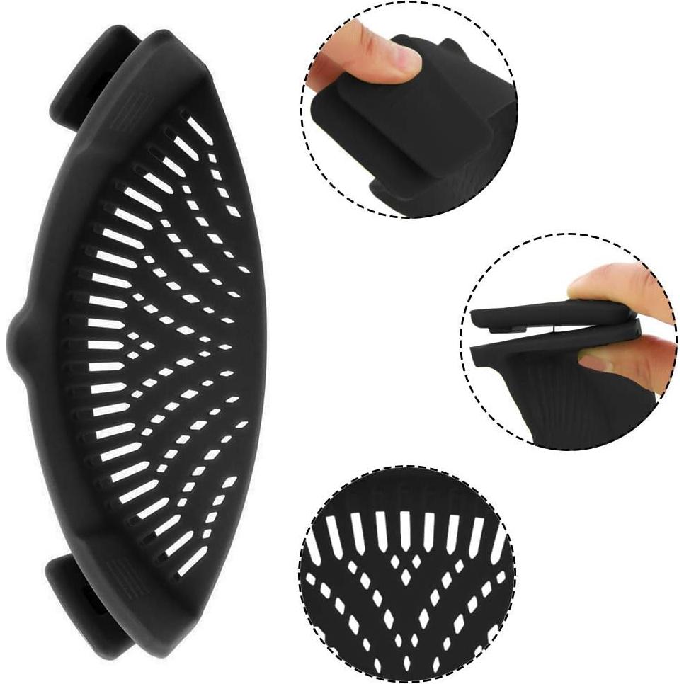 Coladores de Silicona WeTest 2 Piezas Clip para Sartenes