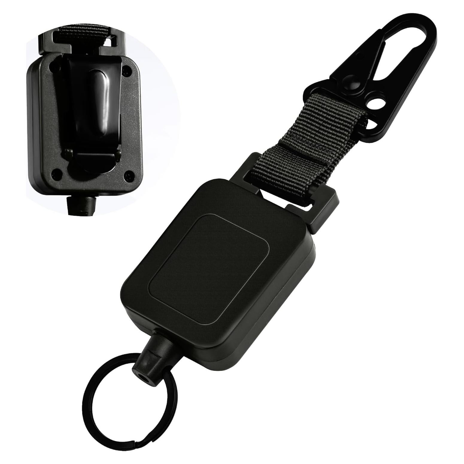 Porta Credenciales Retráctil HENYOUECS con Mosquetón - Paquete de 2