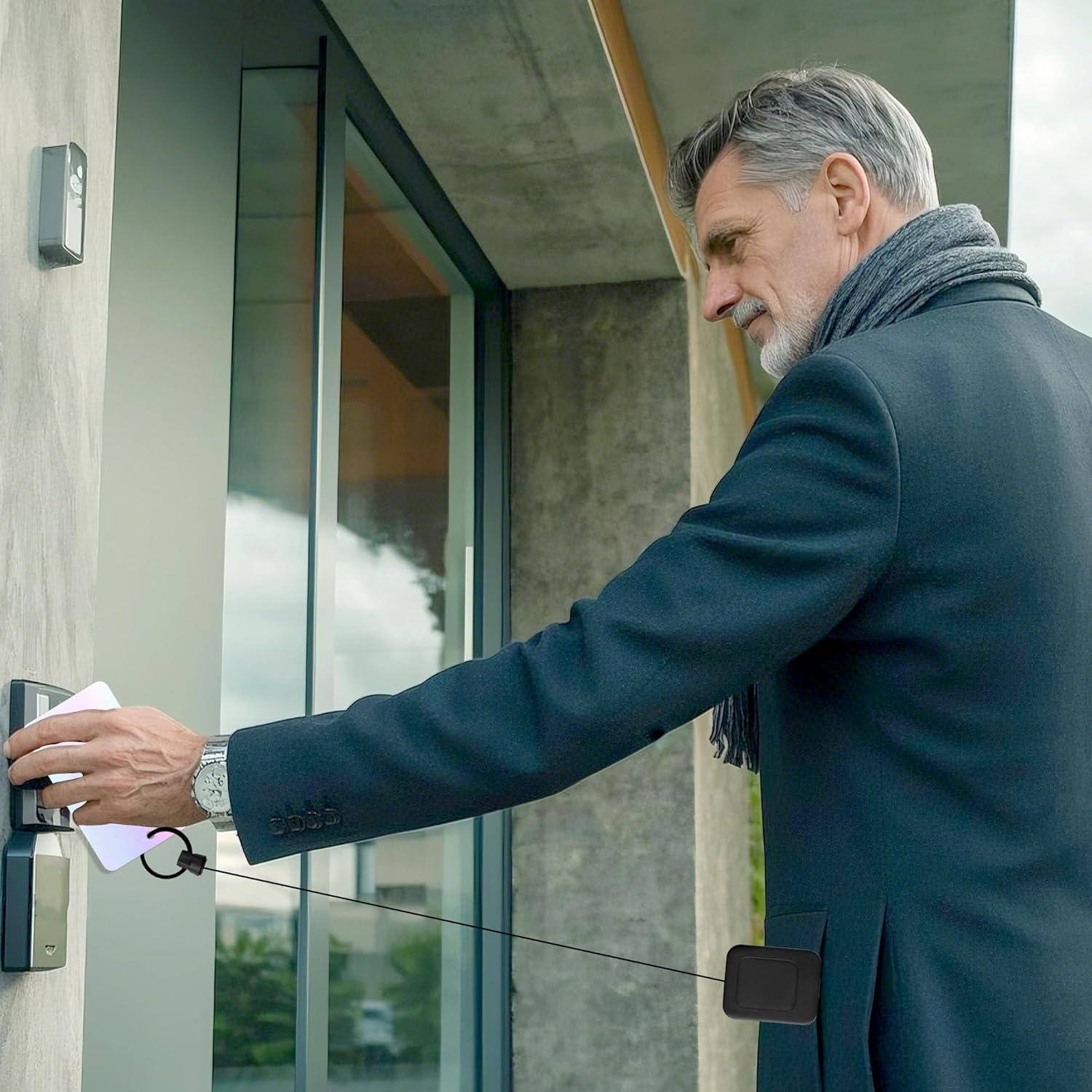 Porta Credenciales Retráctil HENYOUECS con Mosquetón - Paquete de 2