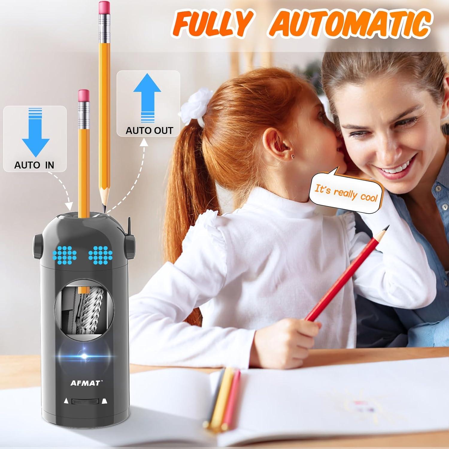 Sacapuntas Eléctrico AFMAT Automático 7-11.5mm Gris