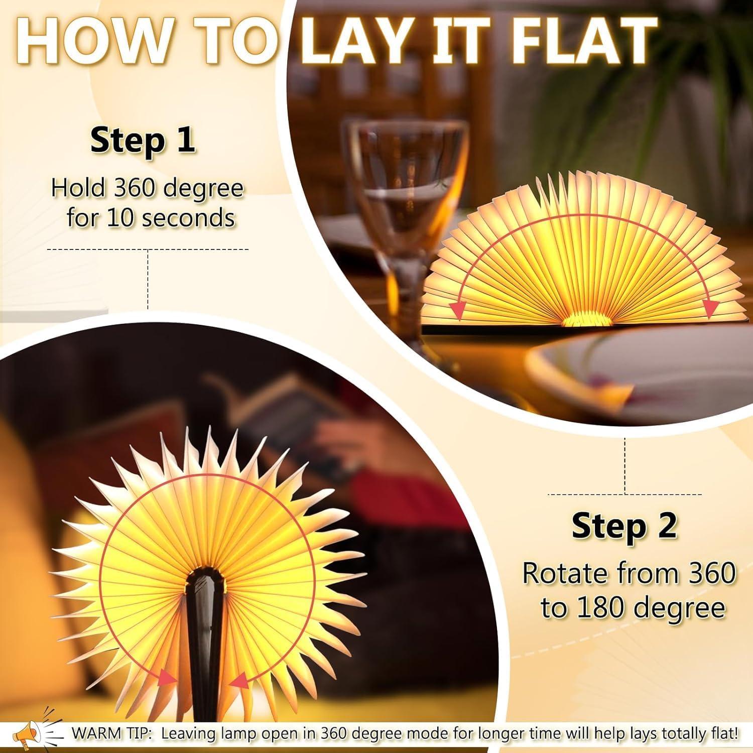 Lámpara Plegable 3D LED WILLQWECAT - Luz Nocturna Libro