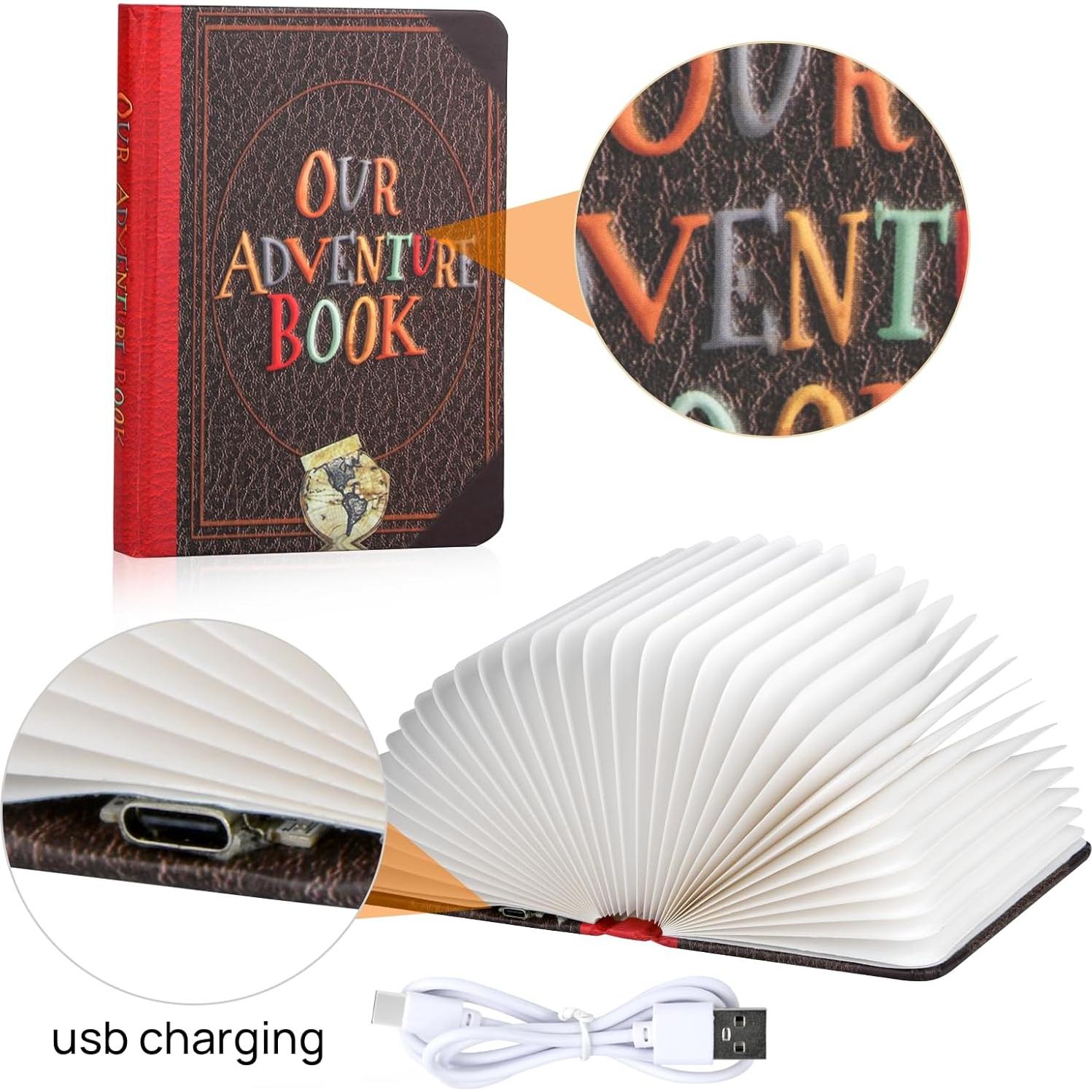 Lámpara Plegable 3D LED WILLQWECAT - Luz Nocturna Libro