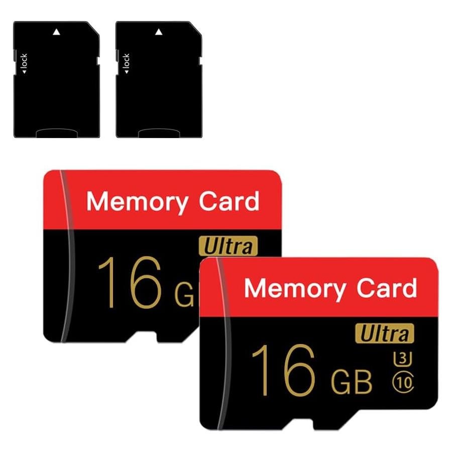 Paquete Doble de Tarjetas de Memoria Micro 16GB ESHAKHARE C10 U3