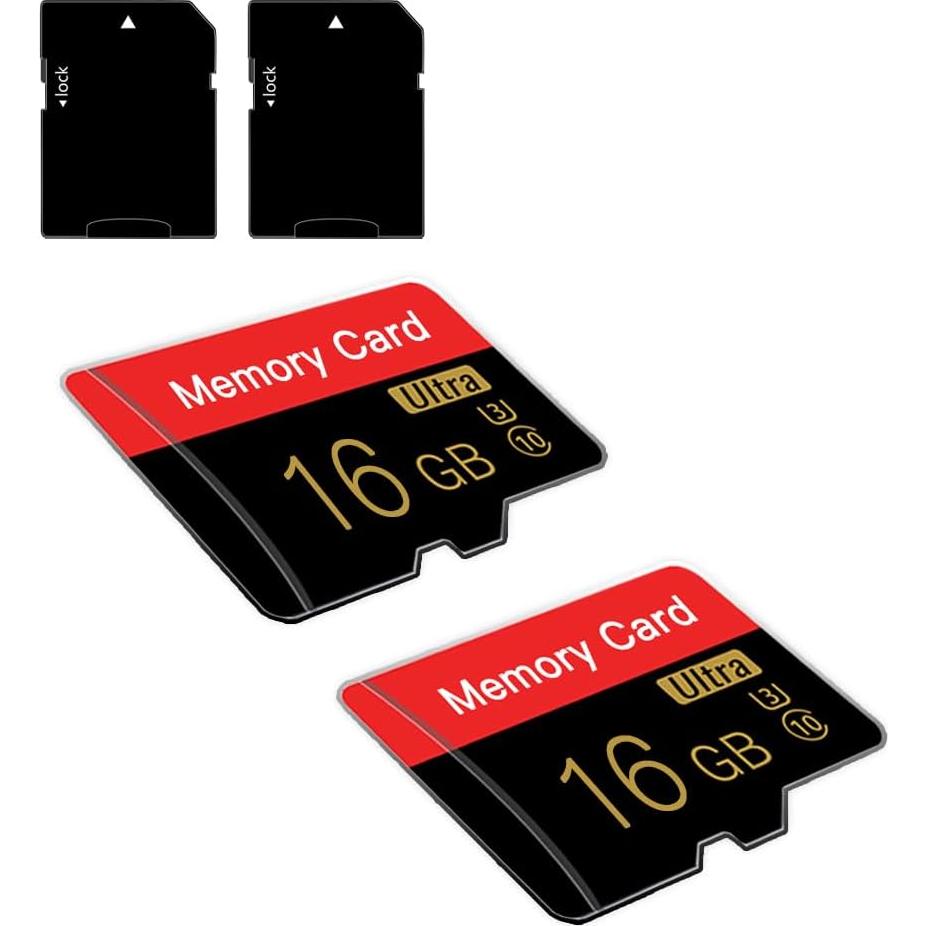 Paquete Doble de Tarjetas de Memoria Micro 16GB ESHAKHARE C10 U3