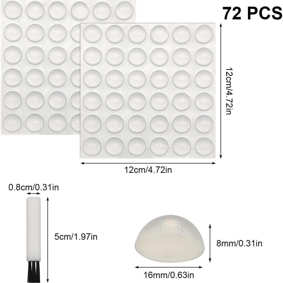 72 Etiquetas Elevadas para Teclado CKANDAY - Silicona Transparente