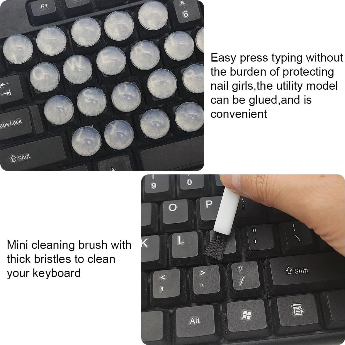 72 Etiquetas Elevadas para Teclado CKANDAY - Silicona Transparente