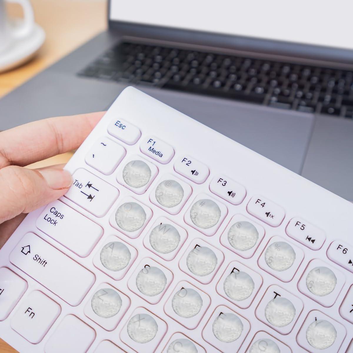 72 Etiquetas Elevadas para Teclado CKANDAY - Silicona Transparente