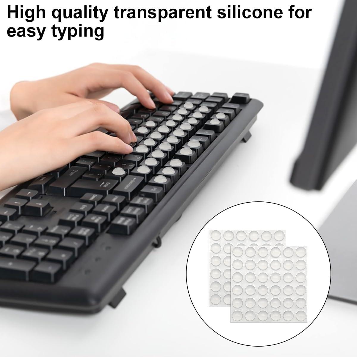 72 Etiquetas Elevadas para Teclado CKANDAY - Silicona Transparente