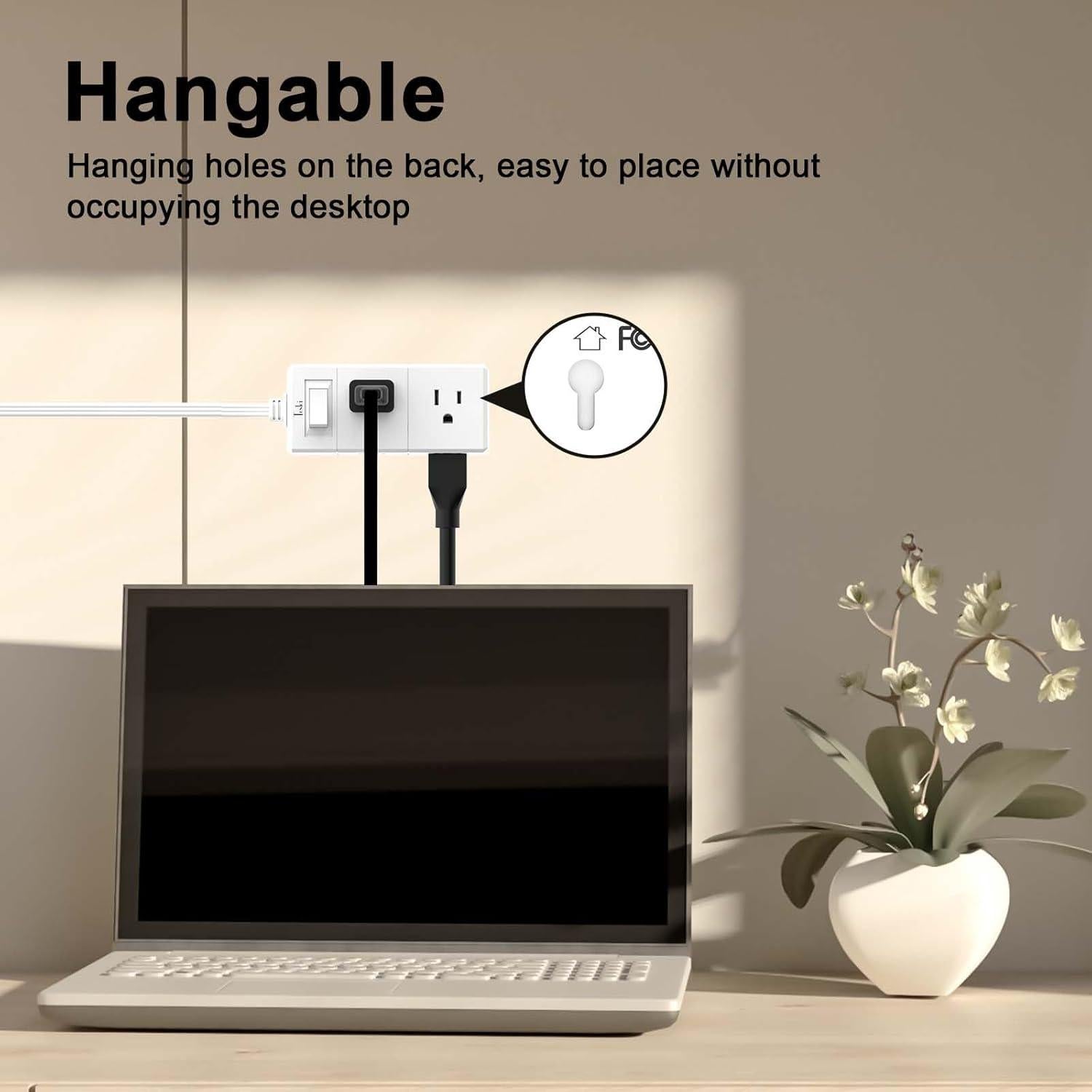 Regleta de Enchufes Plana Ultra Delgada Tcstei 6 Salidas 1.52m