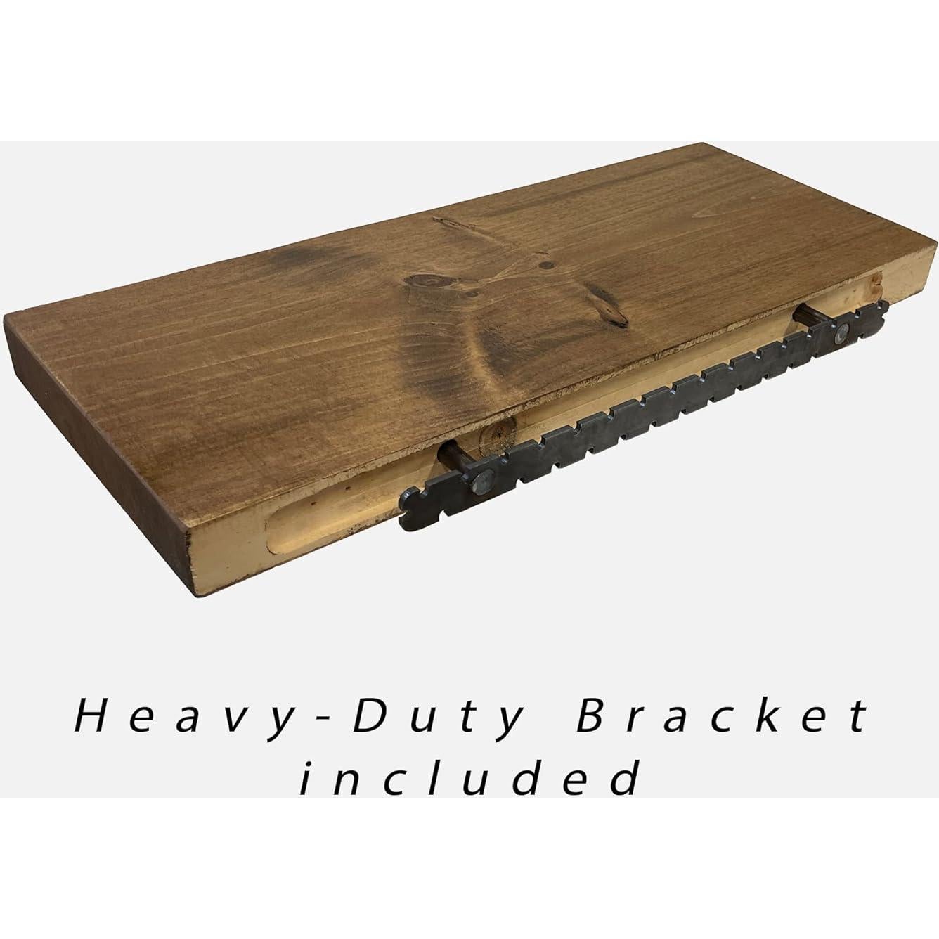 Estantes Flotantes Rústicos Urbandi, Juego de 2, Madera Sólida 61x15cm