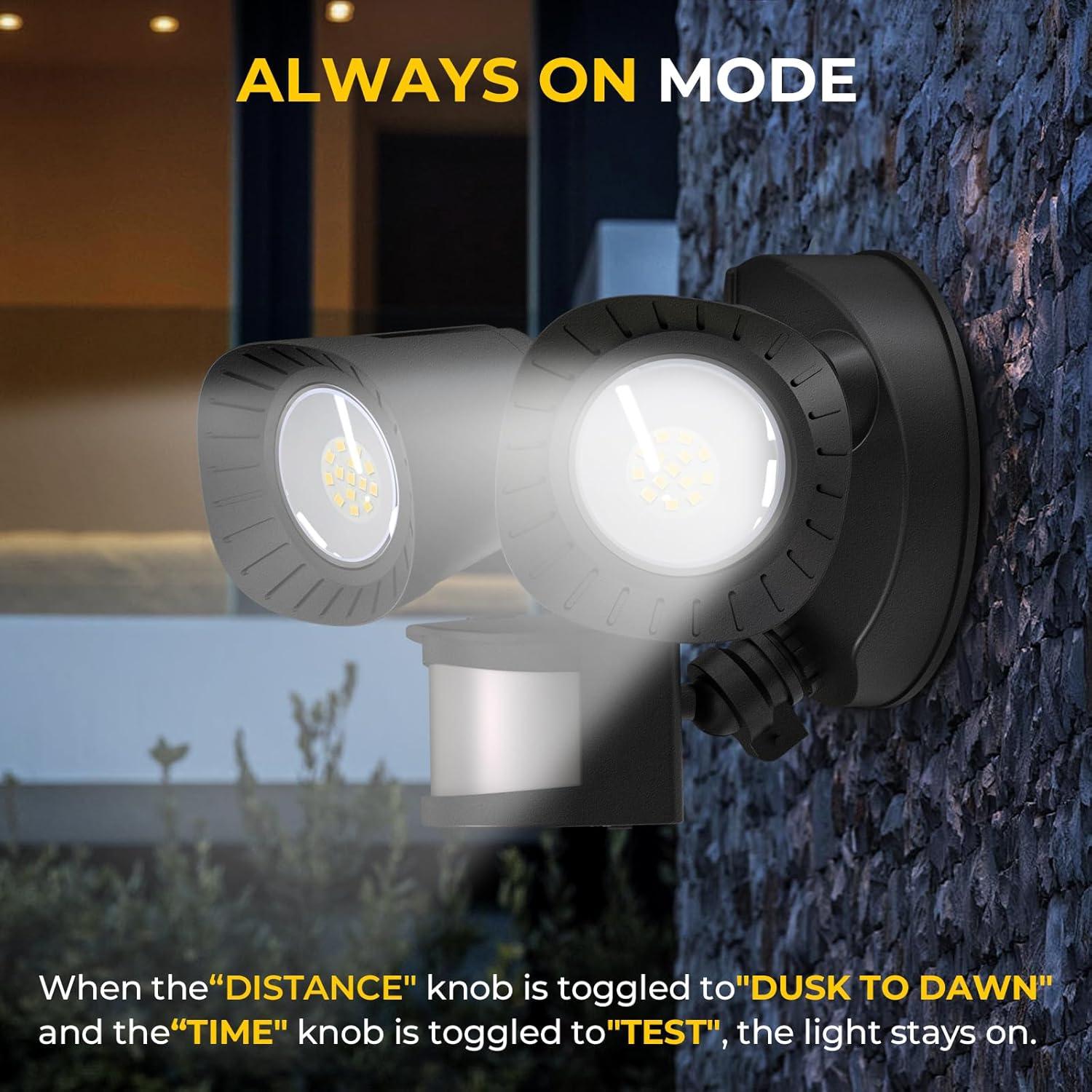 Luz LED de Inundación R.W.FLAME 24W con Sensor de Movimiento IP54