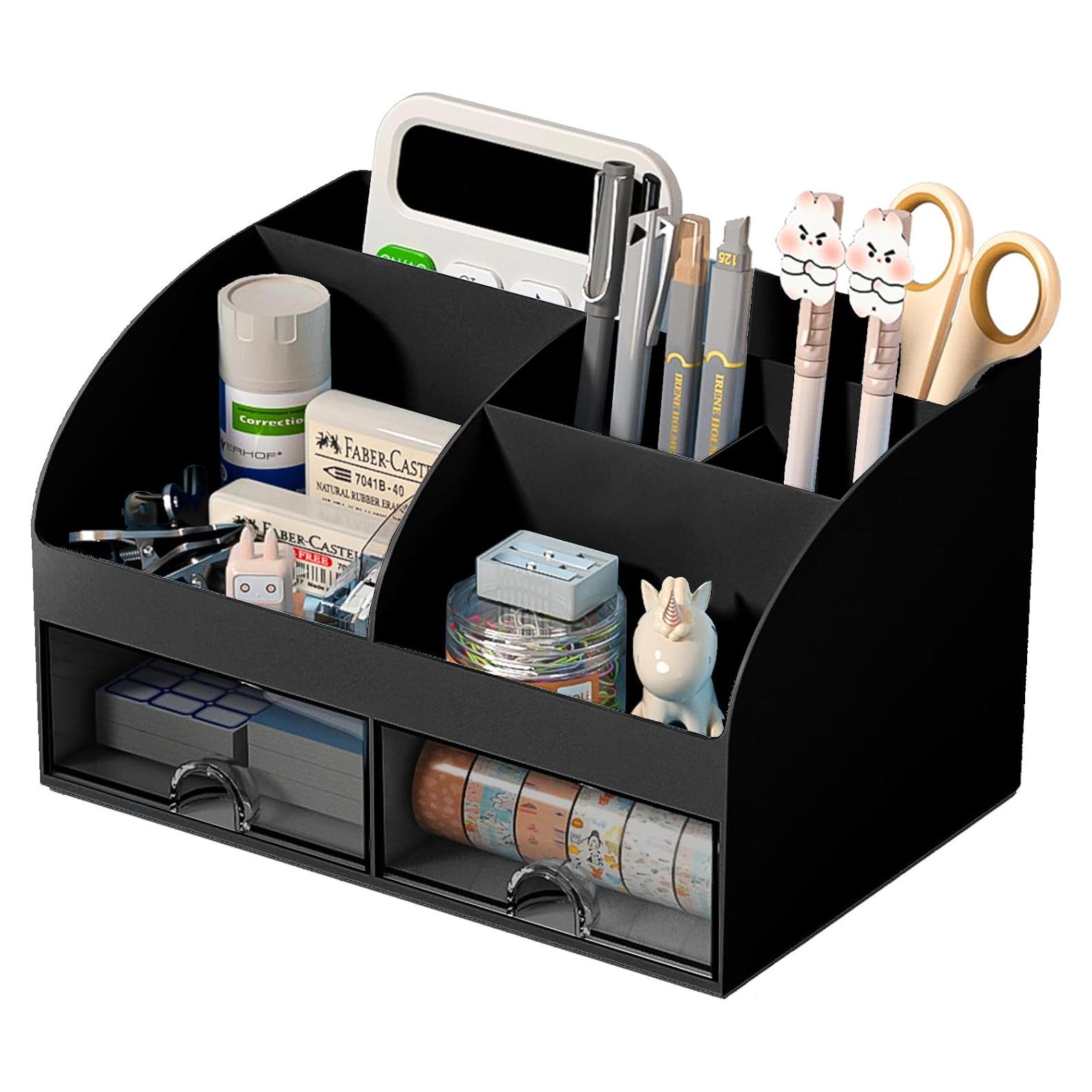 Organizador de Escritorio COMFYROOM Negro con 6 Compartimentos