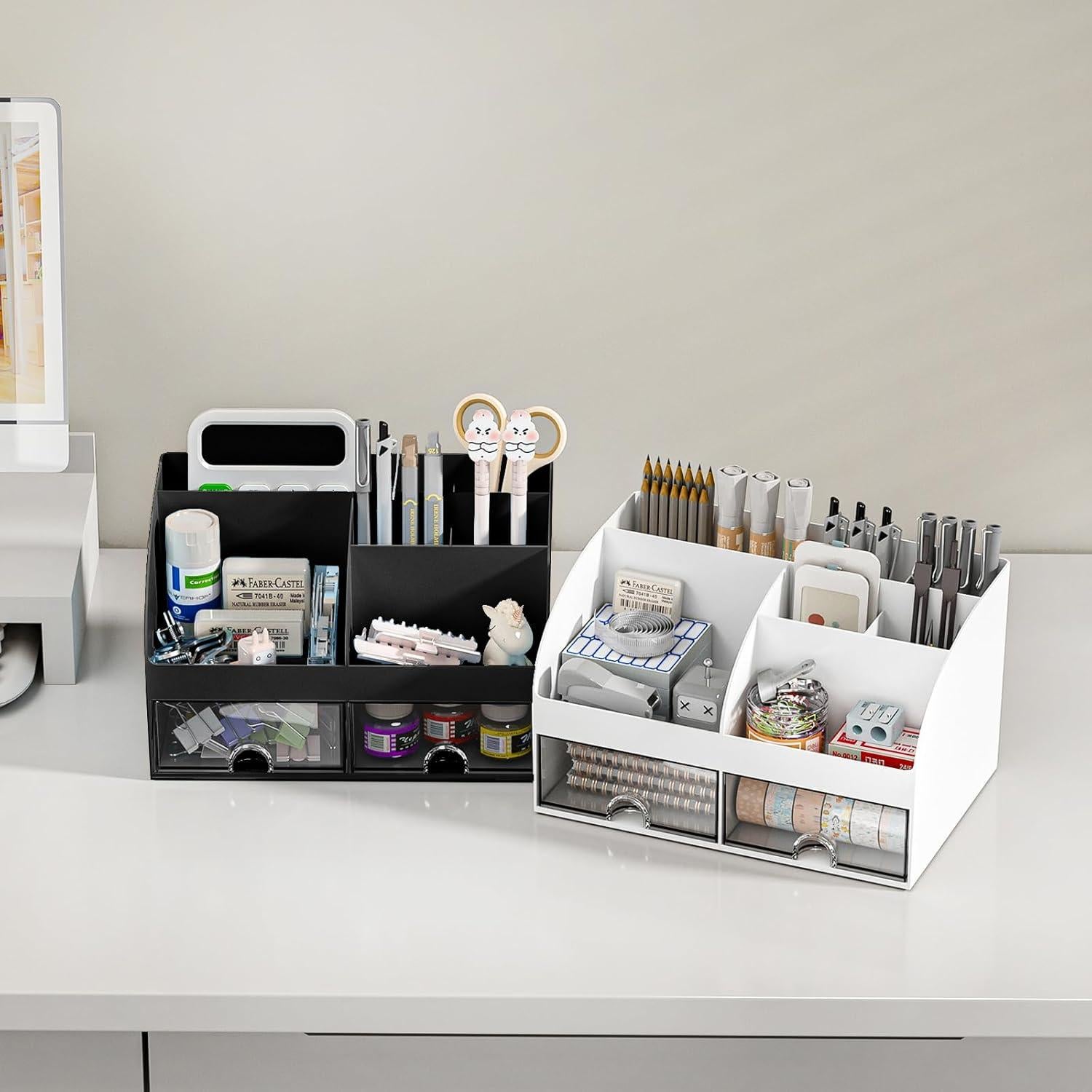 Organizador de Escritorio COMFYROOM Negro con 6 Compartimentos