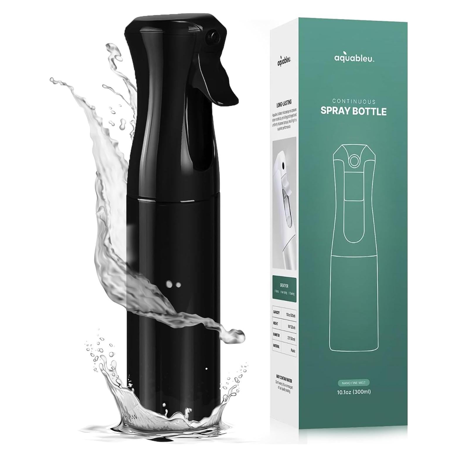 Botella de Spray Neblina Continua Aquableu 295ml Negra
