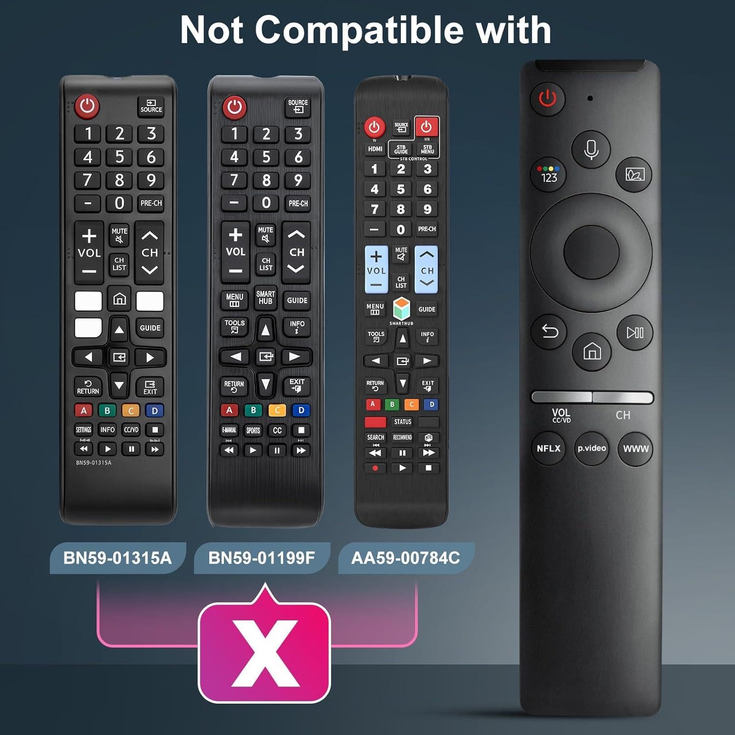 Control Remoto de Voz EWO'S BN1312A para Samsung Smart TV