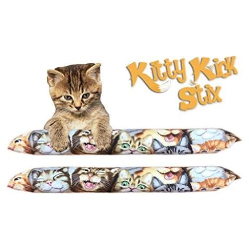 Kitty Kick Stix Juguete para Gato 38 cm Set de 2 Catnip