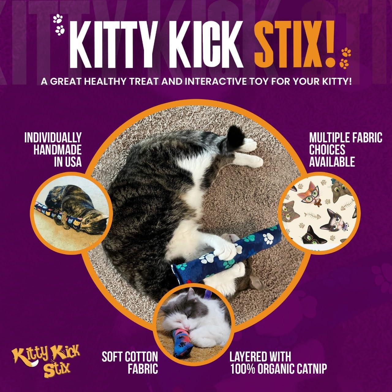 Kitty Kick Stix Juguete para Gato 38 cm Set de 2 Catnip