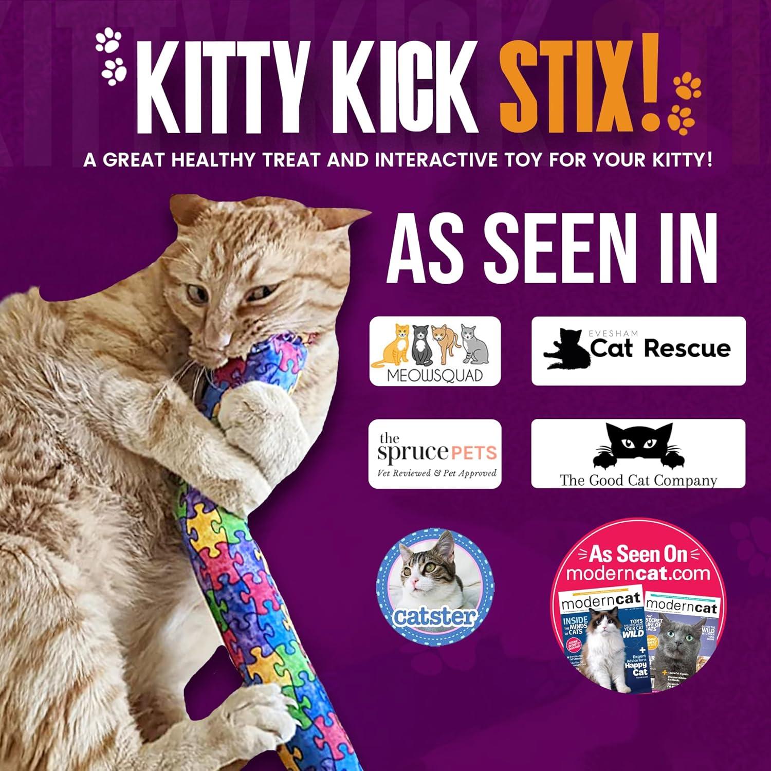 Kitty Kick Stix Juguete para Gato 38 cm Set de 2 Catnip