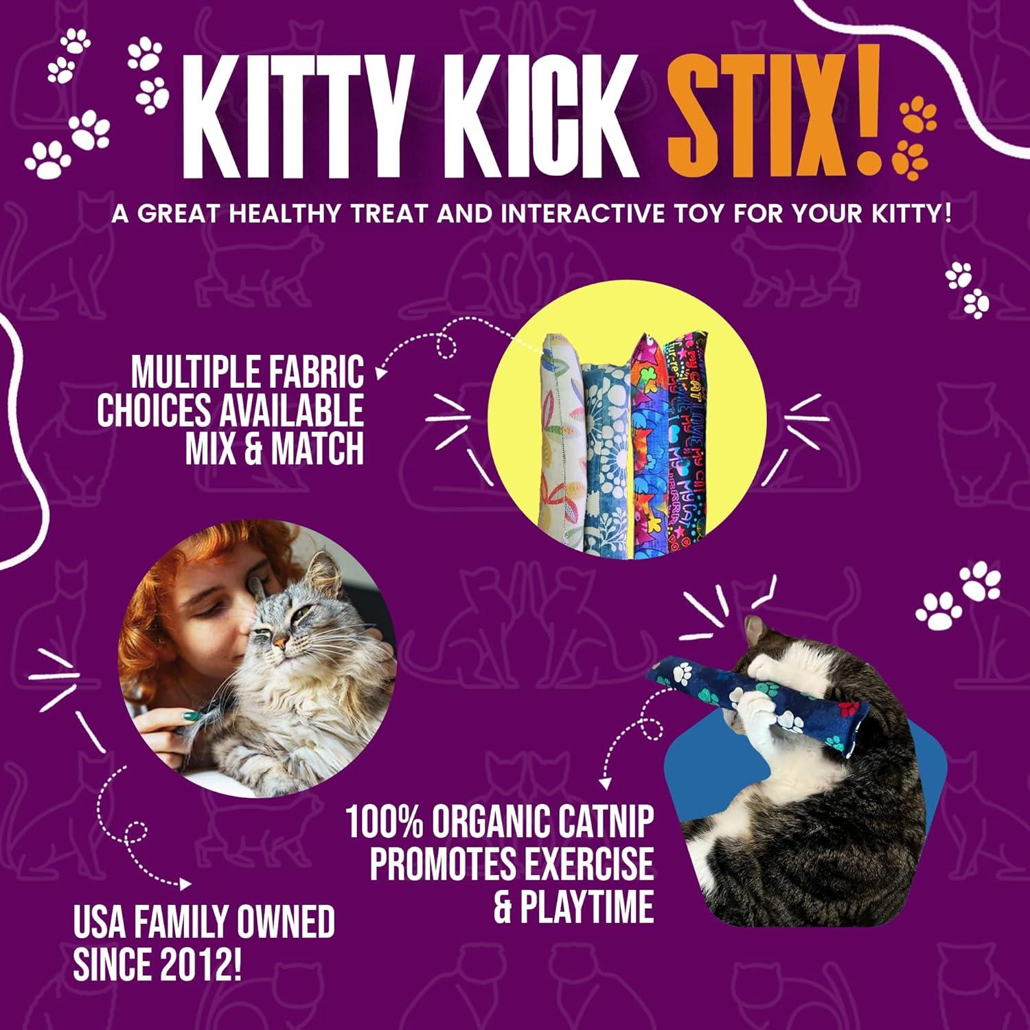Kitty Kick Stix Juguete para Gato 38 cm Set de 2 Catnip
