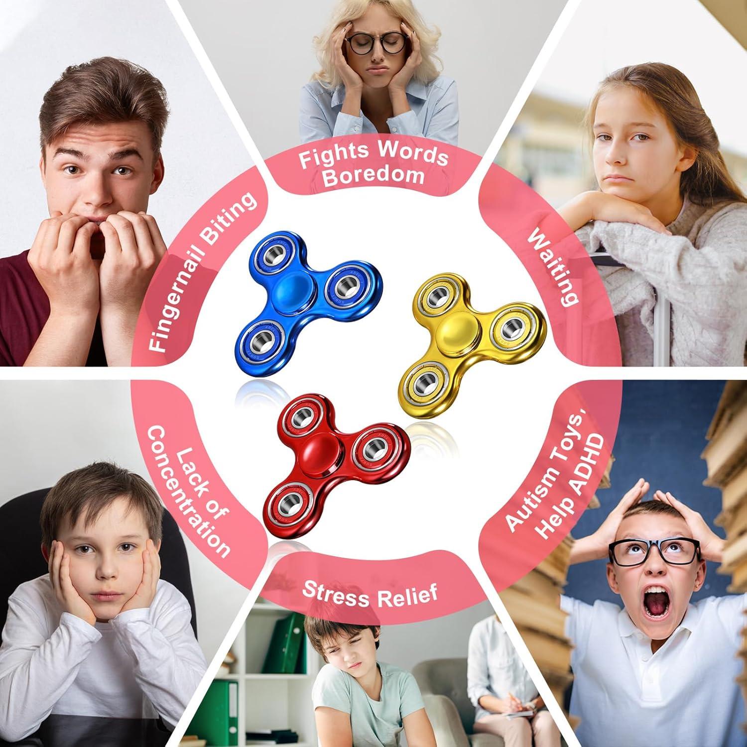 Spinner Antiestrés SCIONE 3 Piezas para Niños y Adultos