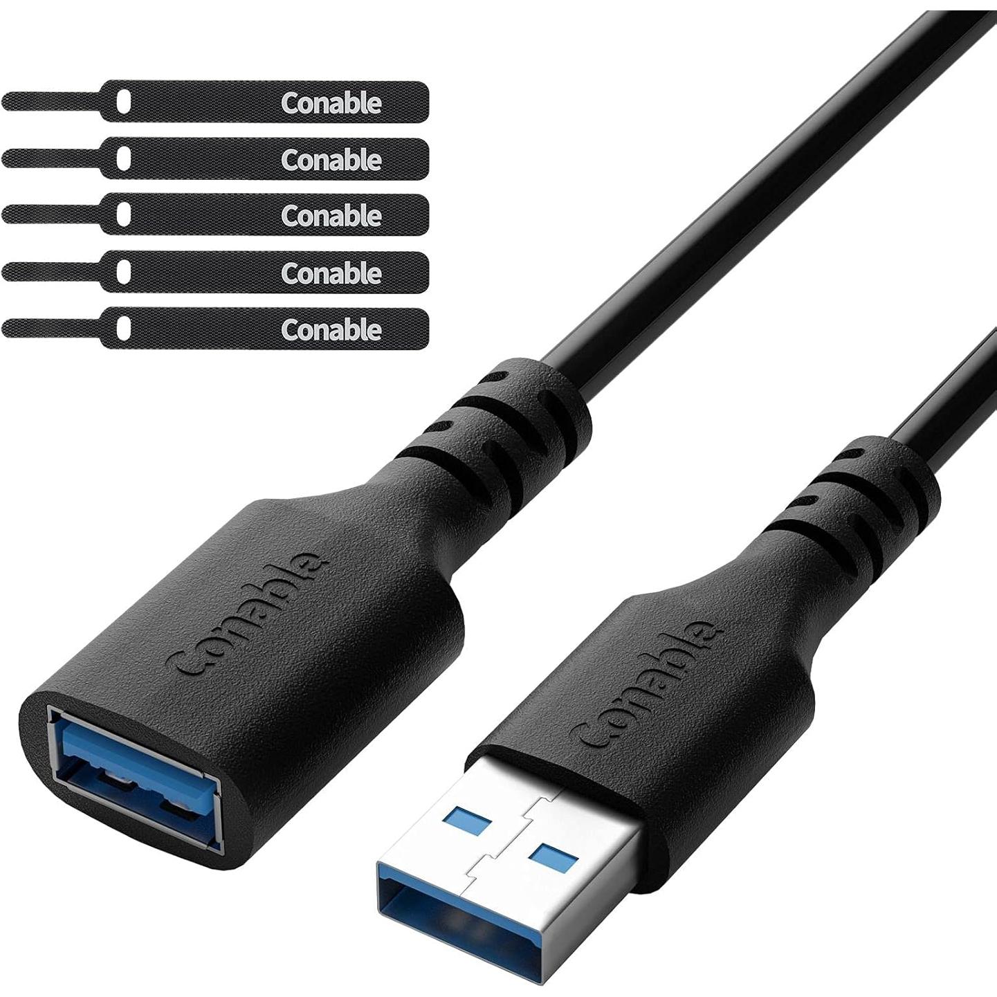 Paquete de 3 Cables de Extensión USB 3.0 Conable 60 cm