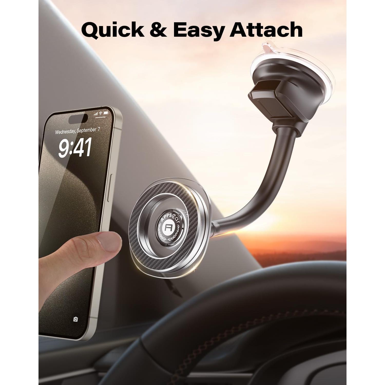 Soporte Magnético para Coche APPS2Car MagSafe iPhone 12-15