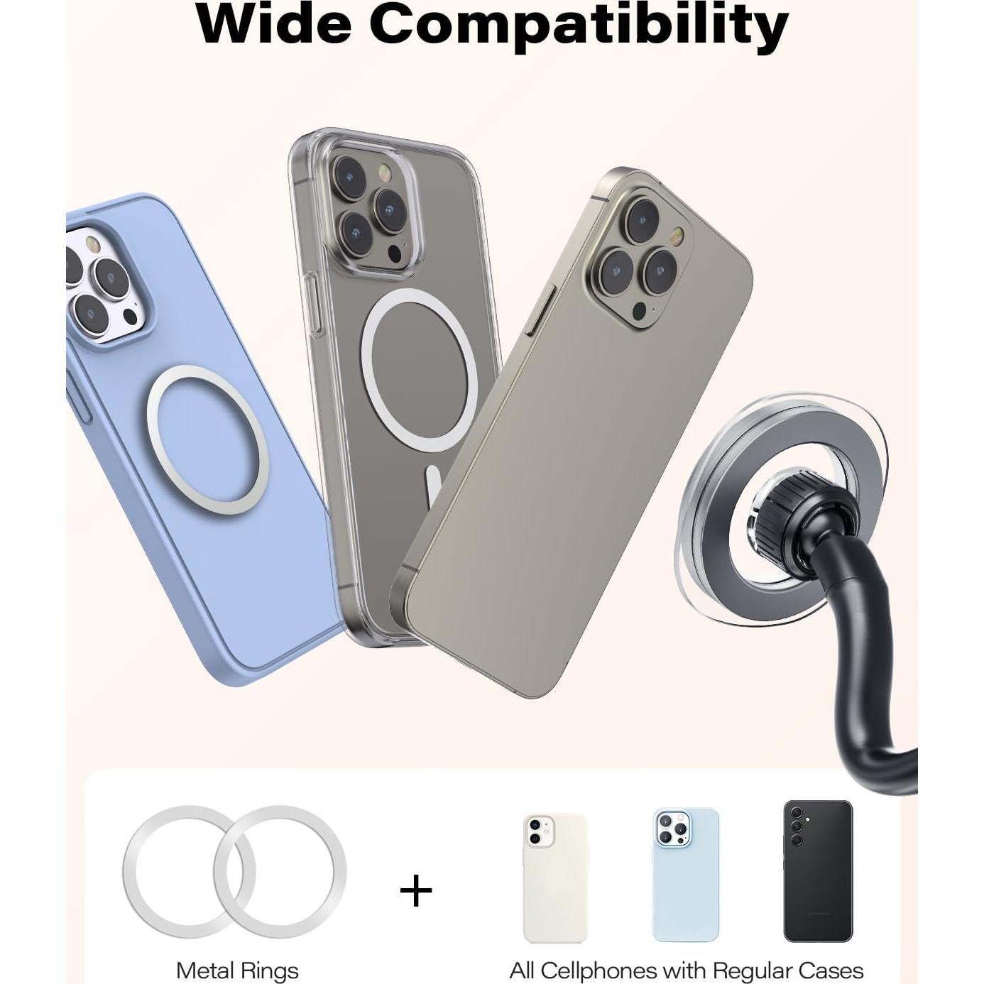 Soporte Magnético para Coche APPS2Car MagSafe iPhone 12-15