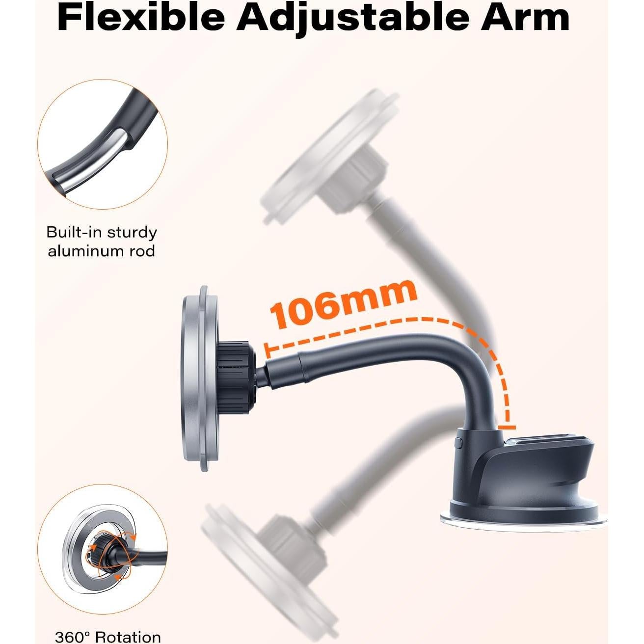 Soporte Magnético para Coche APPS2Car MagSafe iPhone 12-15