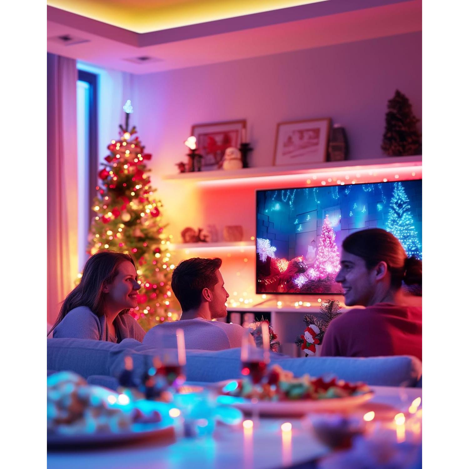 Kit de Tiras de Luz LED RGB HitLights 1.5M 3 Pcs con Control Remoto