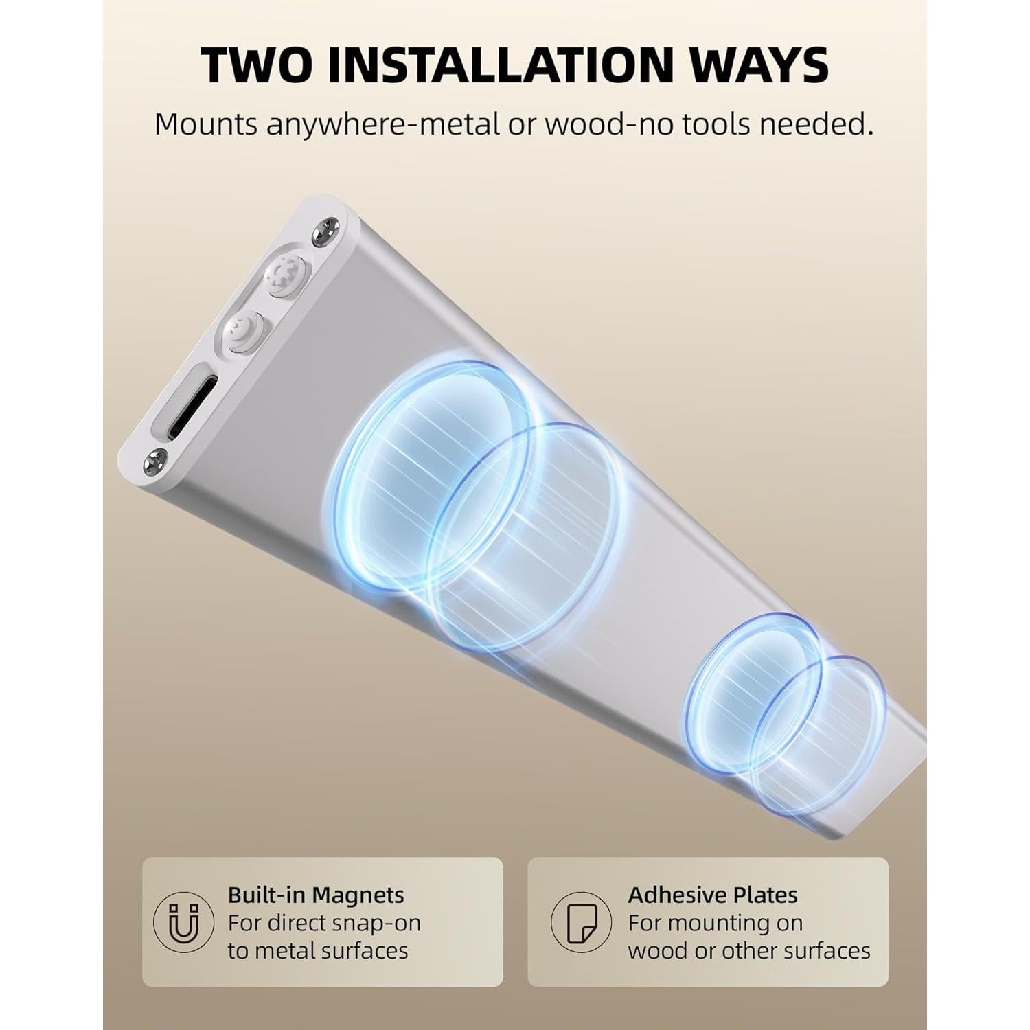 Luces LED Bajo Gabinete Inalámbricas AMETHEUS 20.32cm 3 Pcs