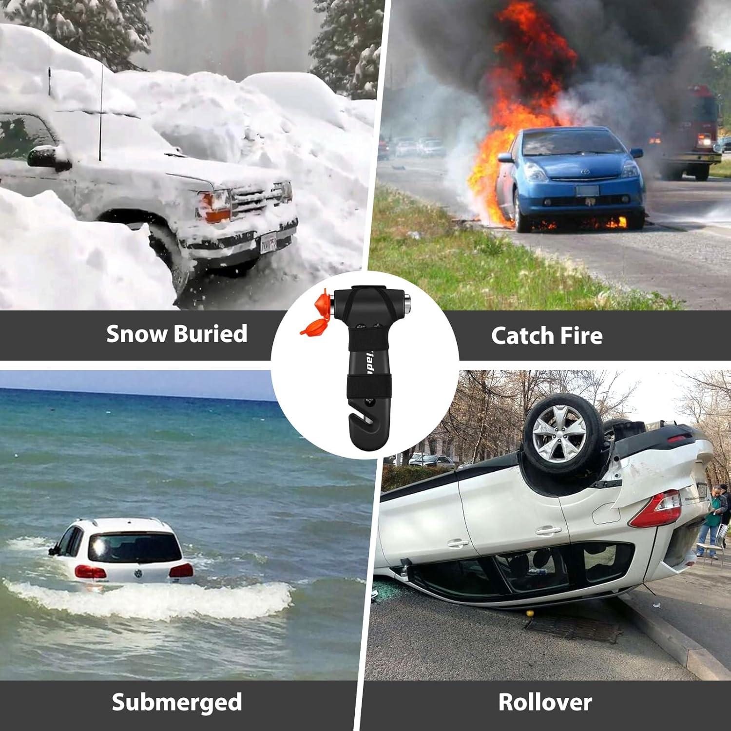 Rompe Ventanas de Auto Yiader AQCMS+DS 3 en 1 Negro Plata