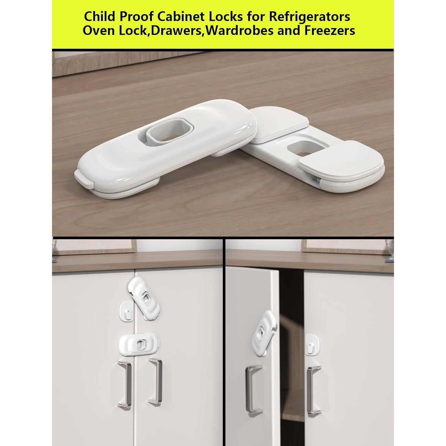 Candado para Refrigerador a Prueba de Niños PENMAMA - 4 Unidades