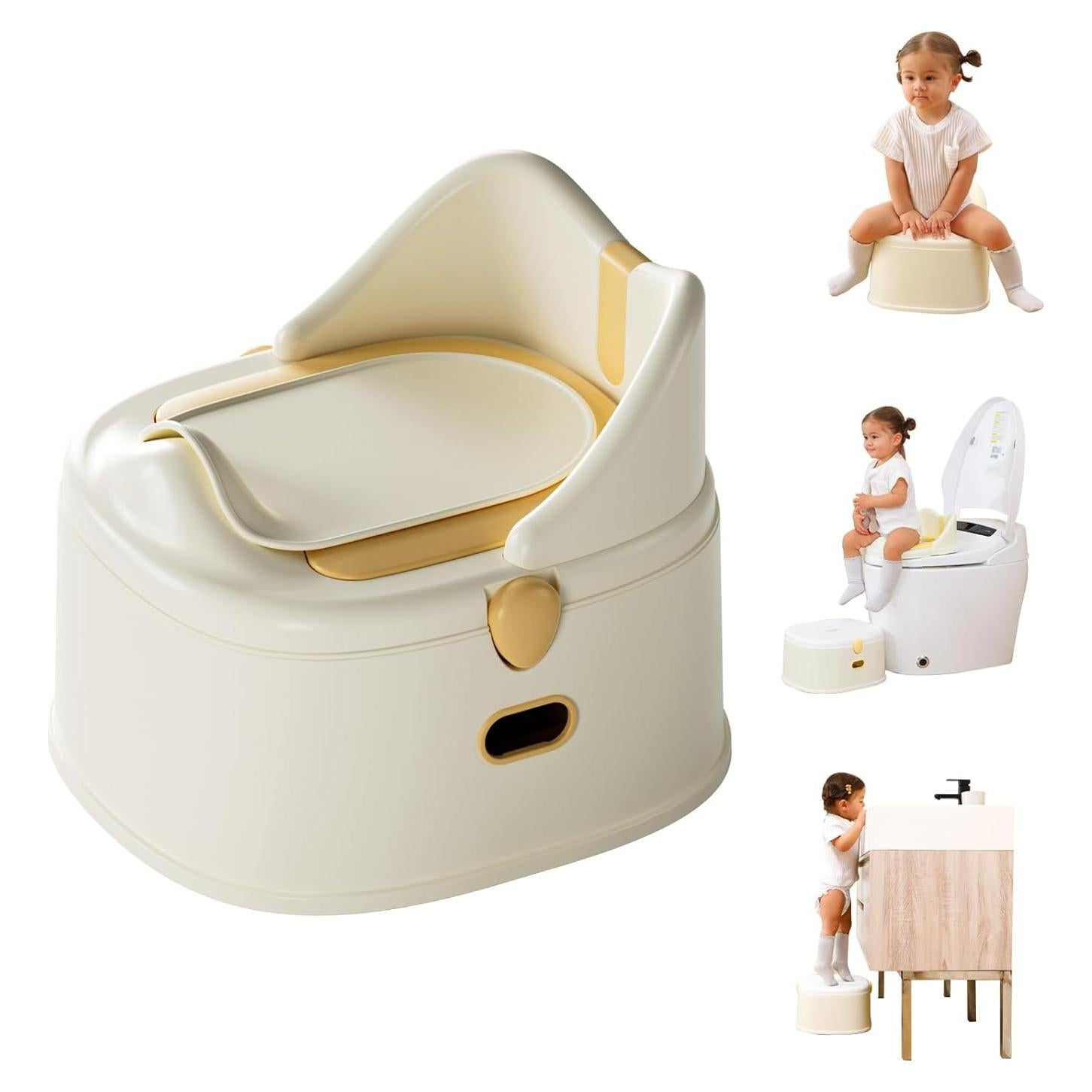 Asiento de Entrenamiento para Baño 3 en 1 RGKQSY Amarillo