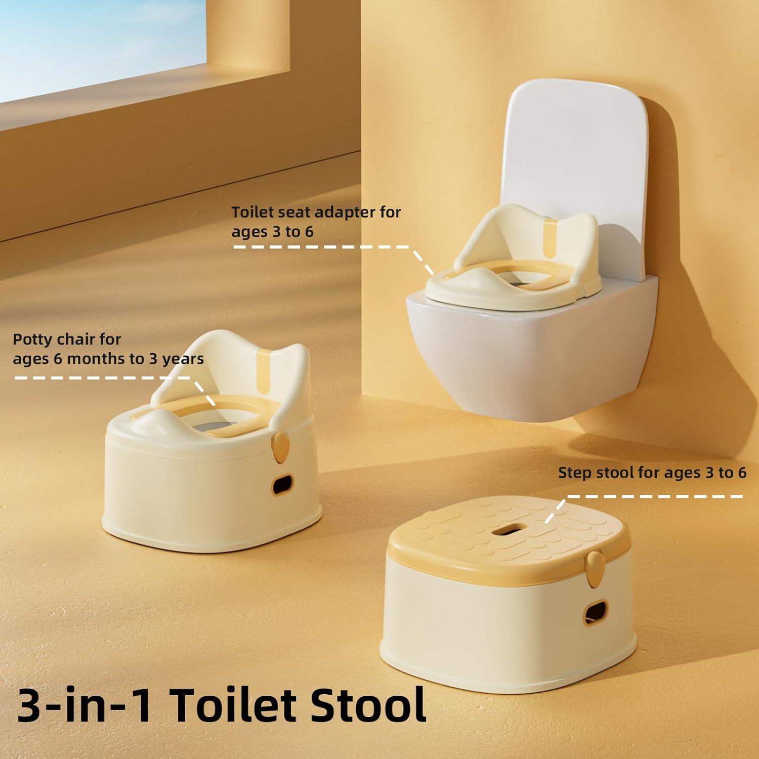 Asiento de Entrenamiento para Baño 3 en 1 RGKQSY Amarillo