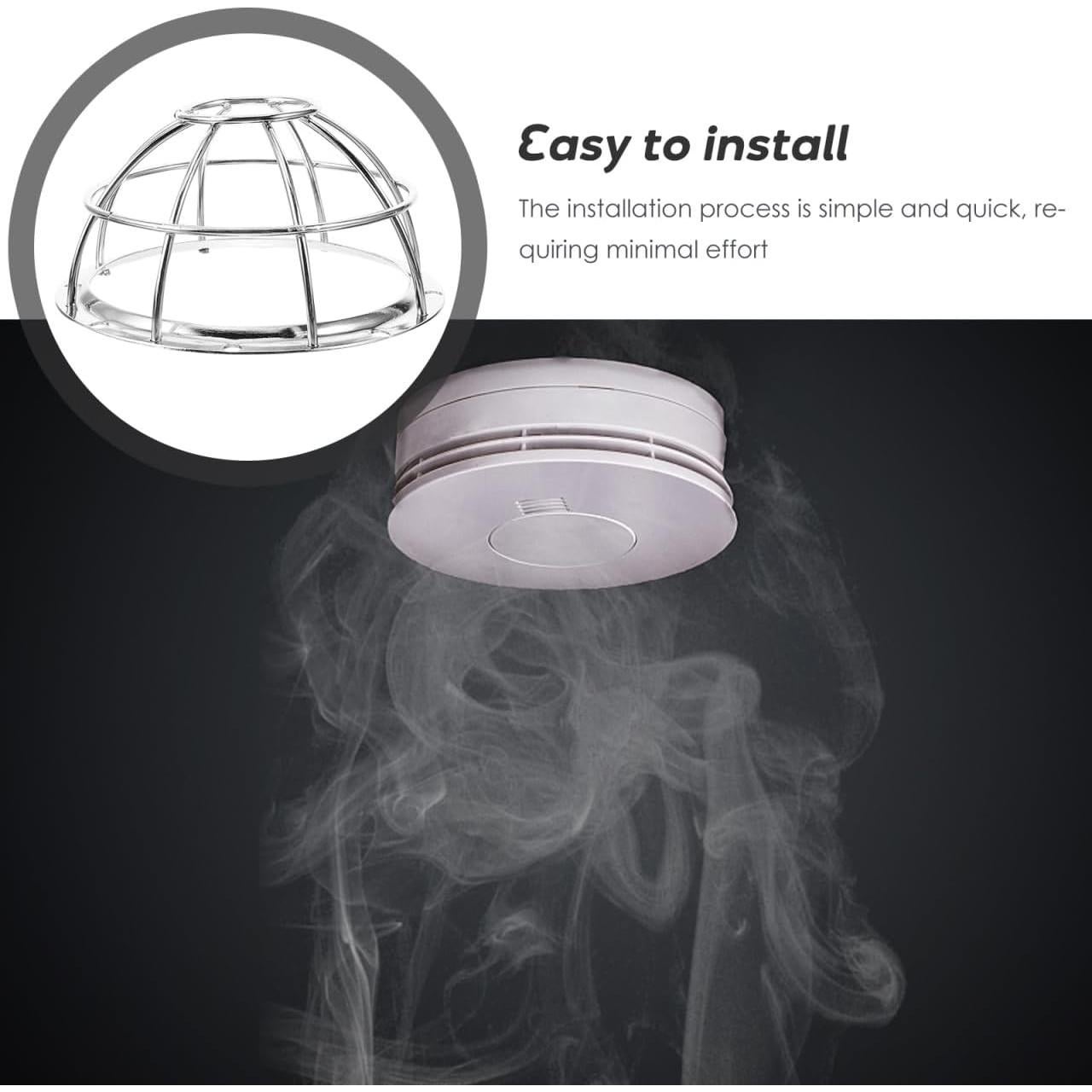 Cubierta Protectora de Metal para Detector de Humo Hemobllo 4 Pcs