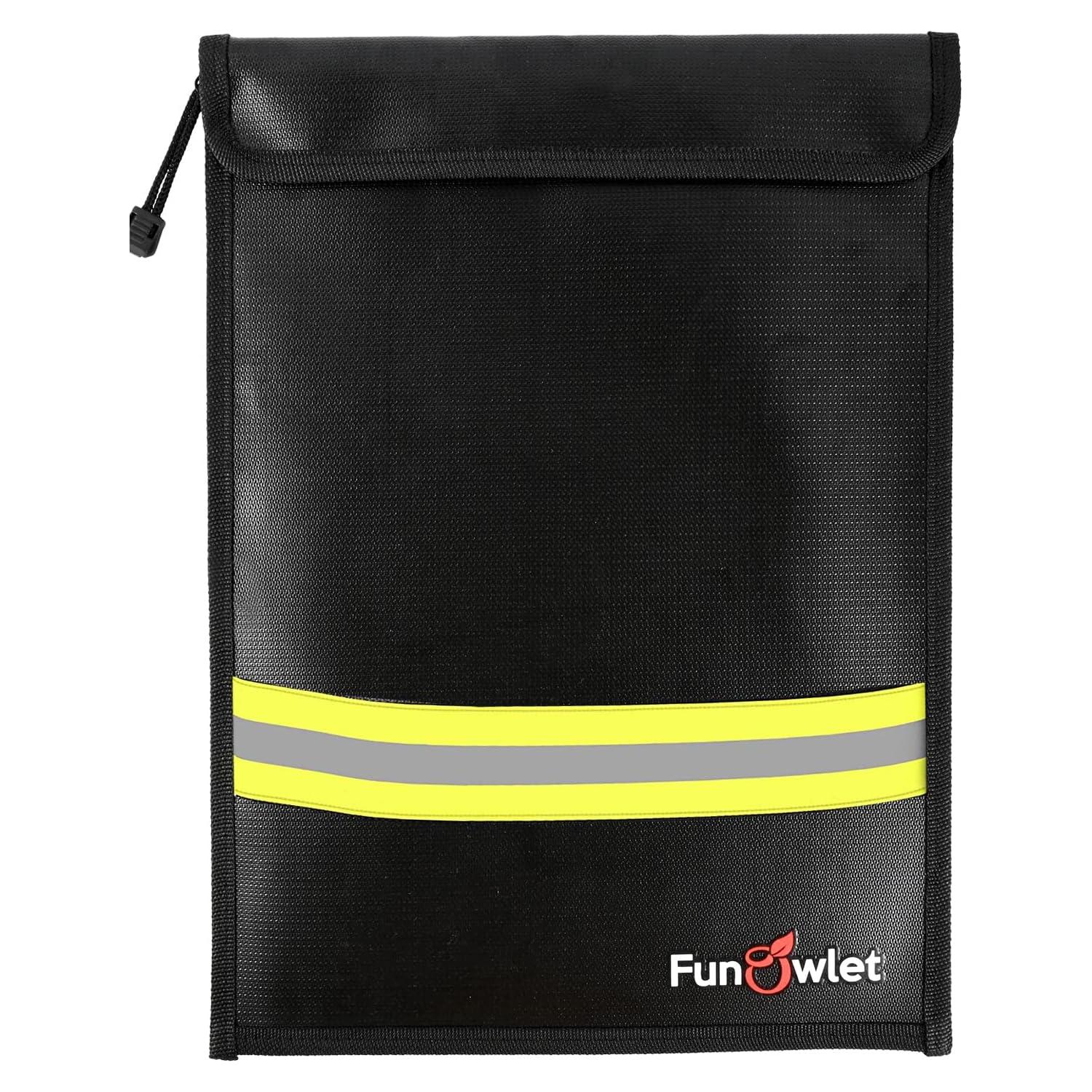 Bolsa a Prueba de Fuego y Agua FunOwlet 38.1x27.9cm Negra