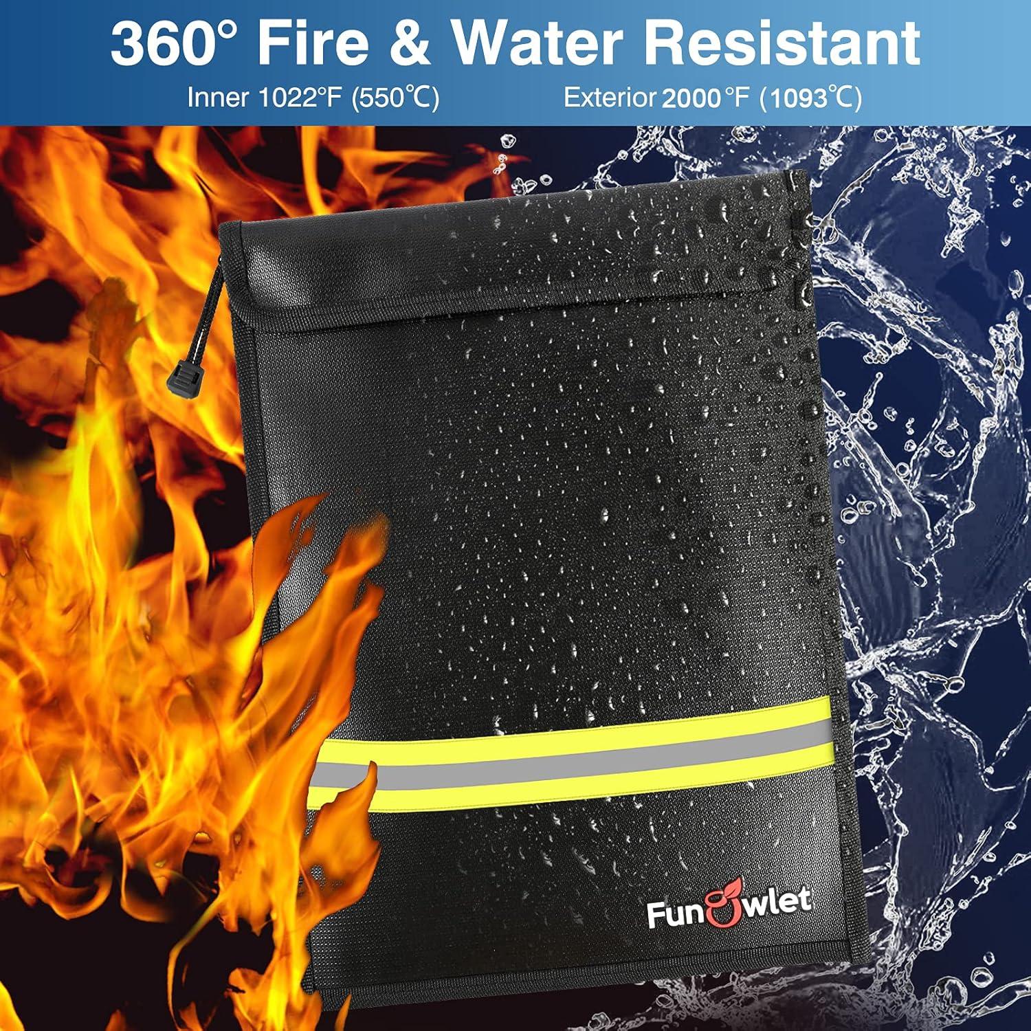 Bolsa a Prueba de Fuego y Agua FunOwlet 38.1x27.9cm Negra