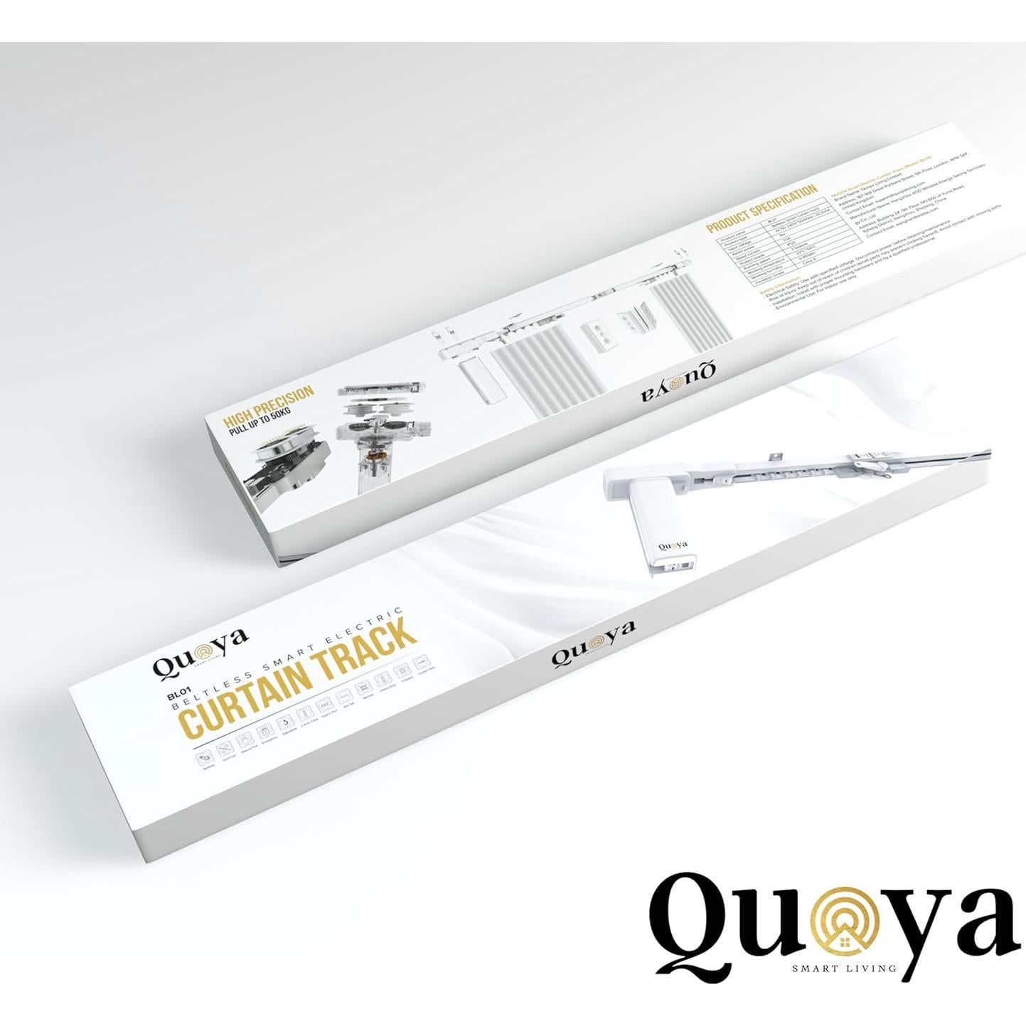 Pista de Cortina Eléctrica Quoya BL01 Ajustable 7m Control Remoto