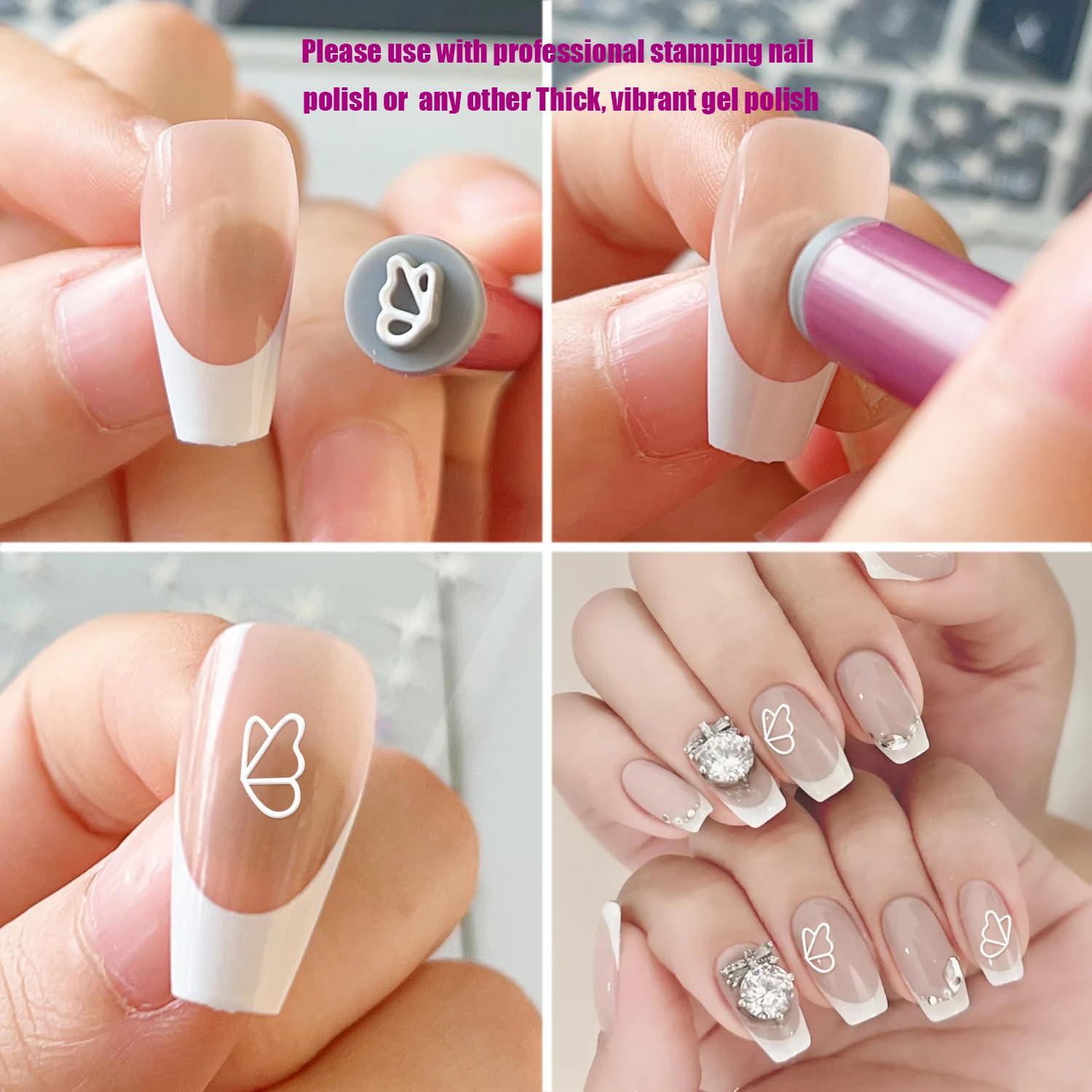 Set de 10 Bolígrafos de Estampado de Uñas WOKOTO Rosa