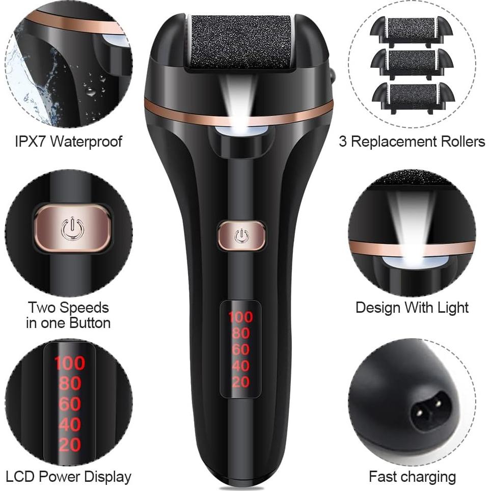 Removedor de Callos Eléctrico DanByte DD001 con 3 Rodillos