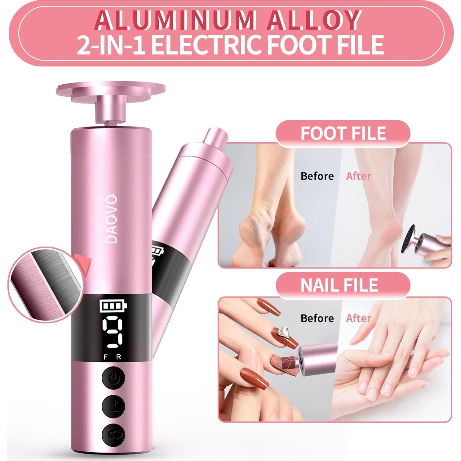 Removedor de Callos Eléctrico DAQVQ 2 en 1 Recargable USB