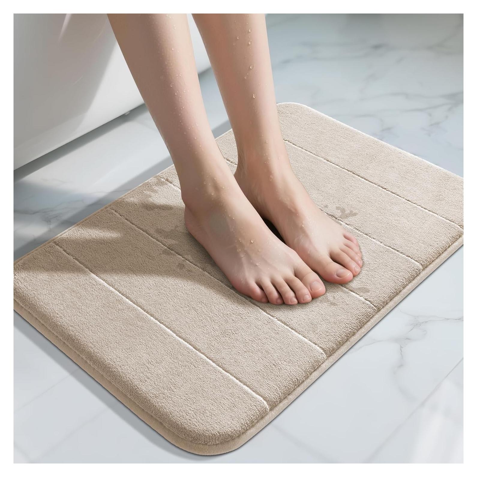 Alfombra de Baño Yimobra Espuma de Memoria 61x43 cm Beige