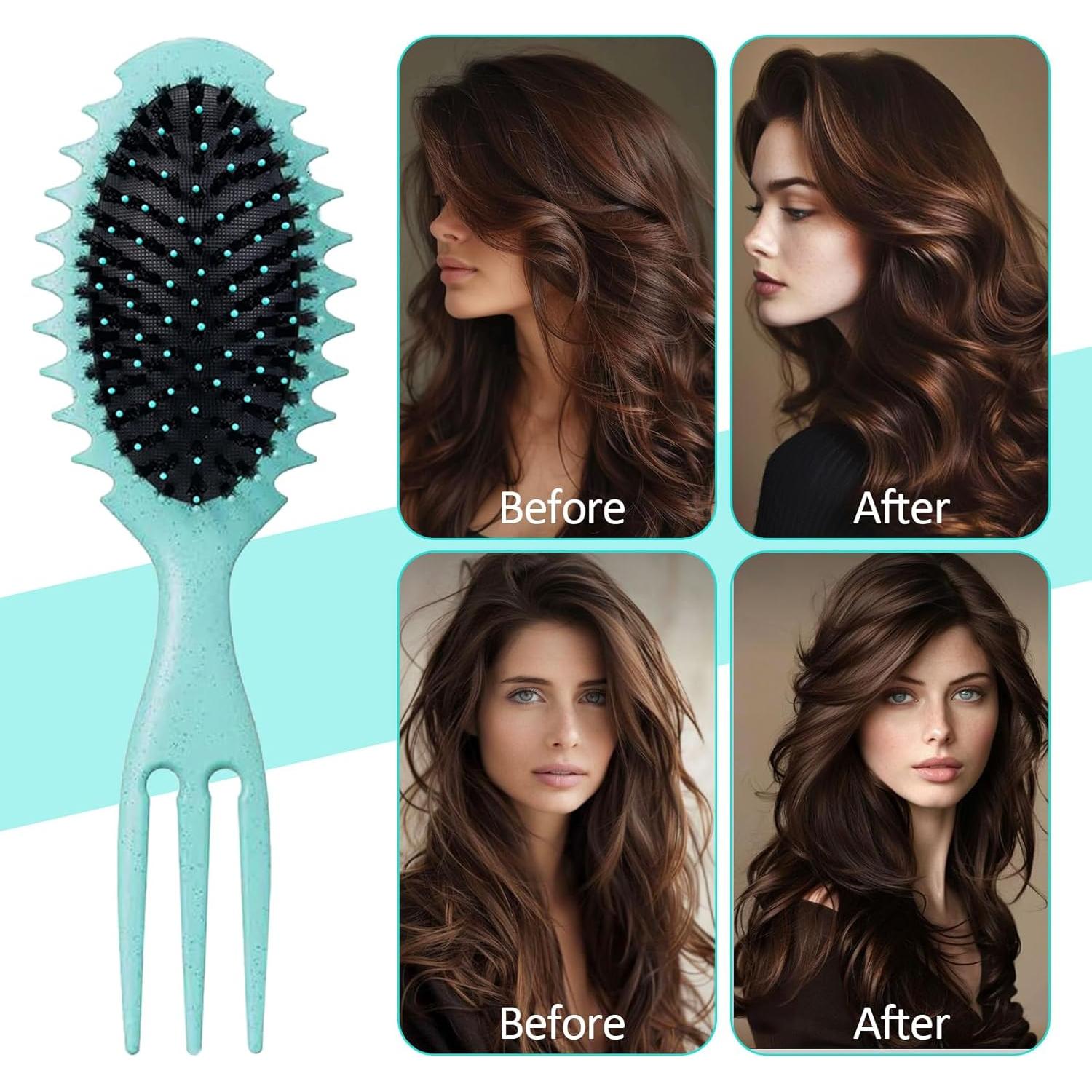 Cepillo Definidor de Rizos Goiple Verde 1pc para Todo Tipo de Cabello