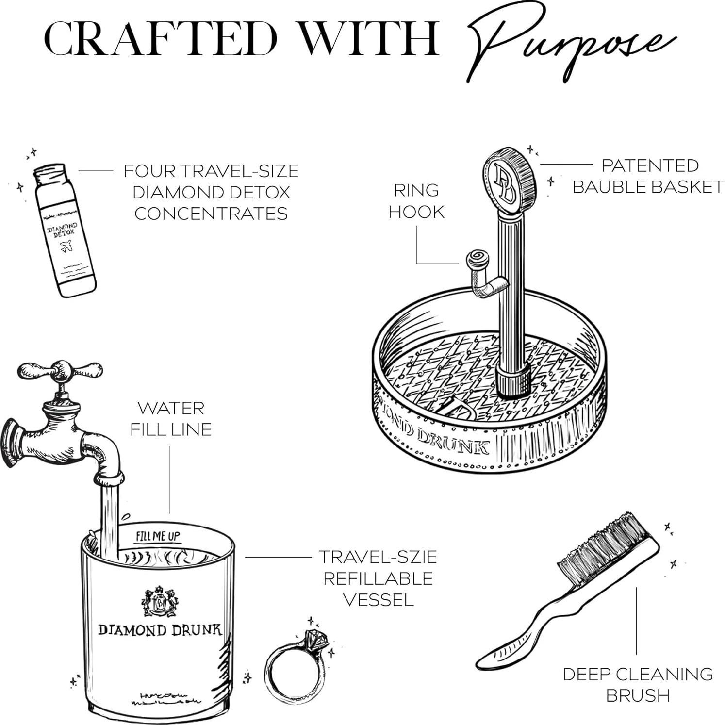 Kit de Limpieza de Joyería Fina Diamond Drunk - No Tóxico