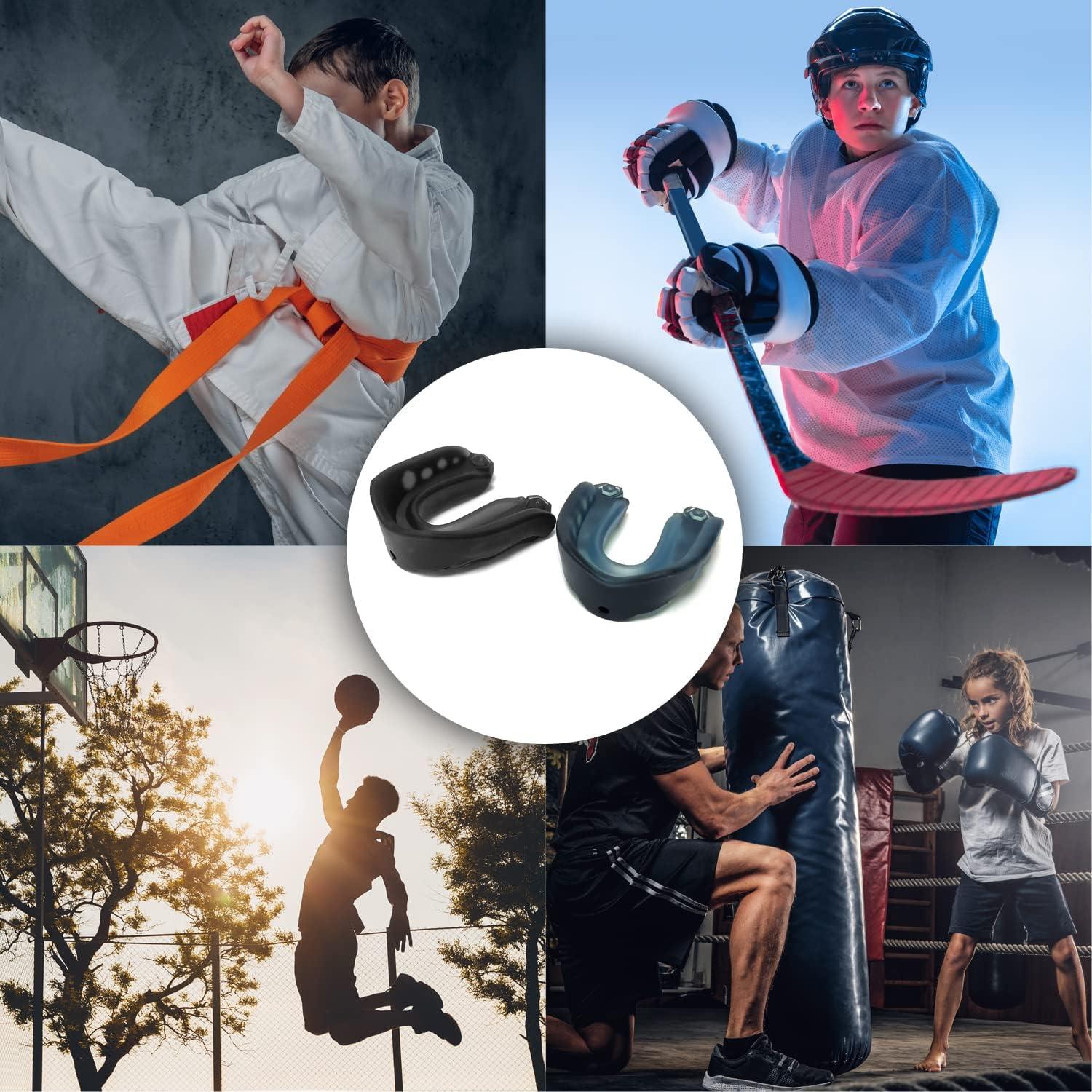 Paquete de 2 Protectores Bucales para Niños - Fútbol, Boxeo, Baloncesto