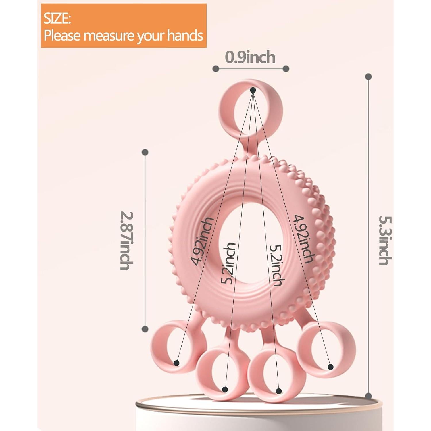 Fortalecedor de Agarre de Mano YAVOUN Rosa Silicona Medio